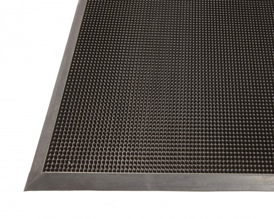 Gritstop Fingermat rubber entrance mat corner showing finger scraper surface