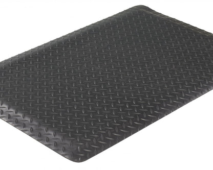 Foam Fusion black diamond plate anti fatigue mat for industrial workstations