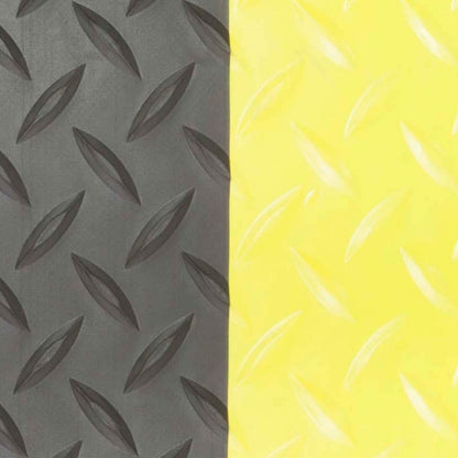 Black and yellow diamond plate Foam Fusion anti-fatigue mat surface sample