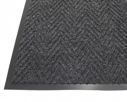 Herringbone entrance mat corner detail