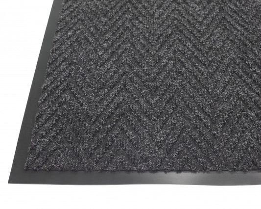 Herringbone entrance mat corner detail