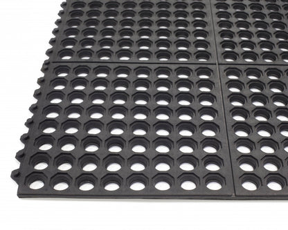 Value Flex Open Top interlocking rubber anti fatigue mat tiles with drainage holes