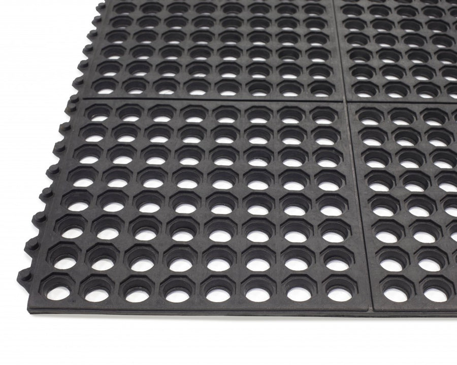 Value Flex Open Top interlocking rubber anti fatigue mat tiles with drainage holes