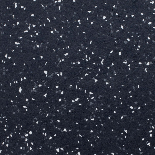 Voyager rubber gym flooring tile in grey speckle